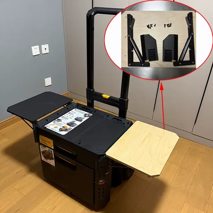 Support de bureau extensible pour boîte à outils Toughbuilt – Plateau latéral à démontage rapide