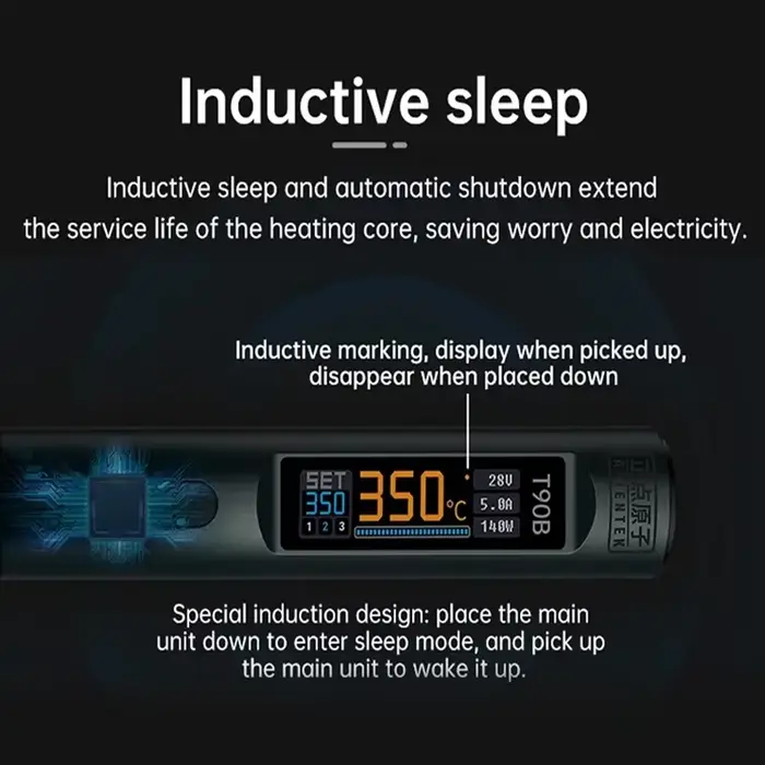 ALIENTEK T90 fer à souder intelligent 140W affichage numérique Portable sommeil automatique PCB préc