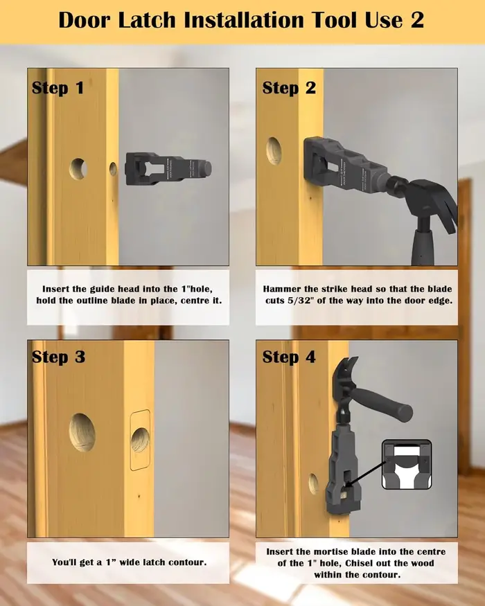 Outil de mortaise pour loquet de porte
