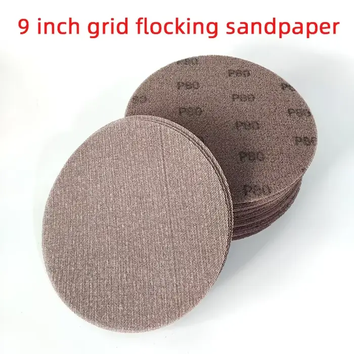10 pièces 9 pouces maille papier de verre 225mm ponceuse murale flocage rond sec