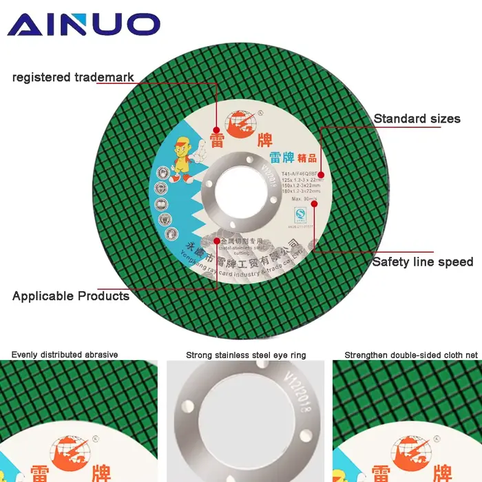 Disque de coupe en métal pour la coupe du fer en acier inoxydable