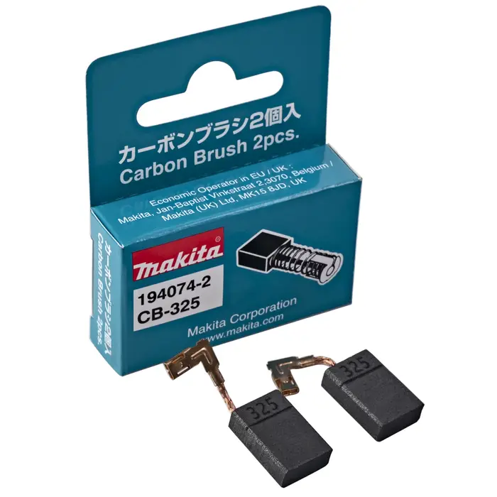 1 paire balais de charbon originales 16 x 11 x 5 mm CB325,194074-2 pour Makita Moteur 9554NB,9557NB,