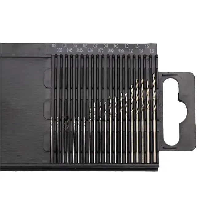 Kit d'outils de micro perçage pour le travail du bois et les circuits imprimés en PVC – Mini perceuse hélicoïdale de 20/25 pièces de 0,3-1,6 mm/0,5-3,0 mm