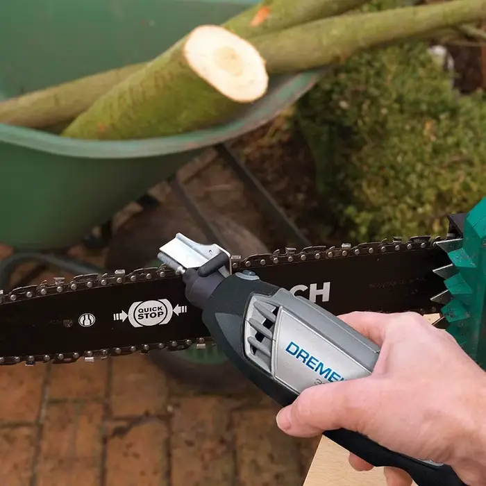 Dremel A679-02 Kit d'affûtage d'outils de jardin comprend 3 accessoires Affûteur de tondeuse à gazon de scie à chaîne