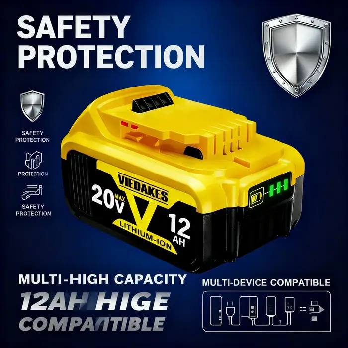 Batterie 20V 12Ah pour outils électriques DeWalt DCF887 DCG405 ✅