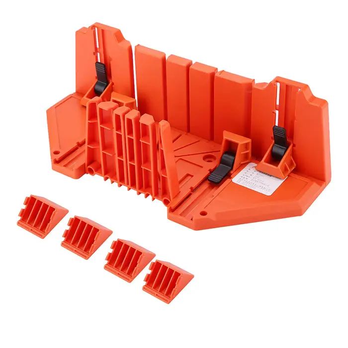 Boîte à onglets en plastique avec pince, scie à élaguer, coupe de bois, outil de quincaillerie de sc