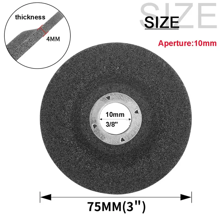 75mm meule 3 "meuleuse d'angle disque de coupe métal roue de polissage