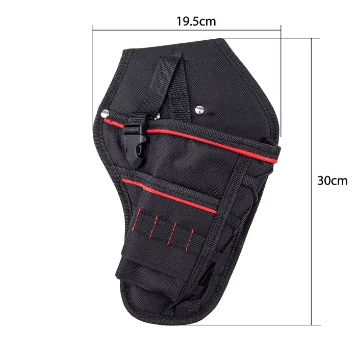 Sac à outils pour électricien robuste, porte-embout avec ceinture, poche de rangement pour perceuse