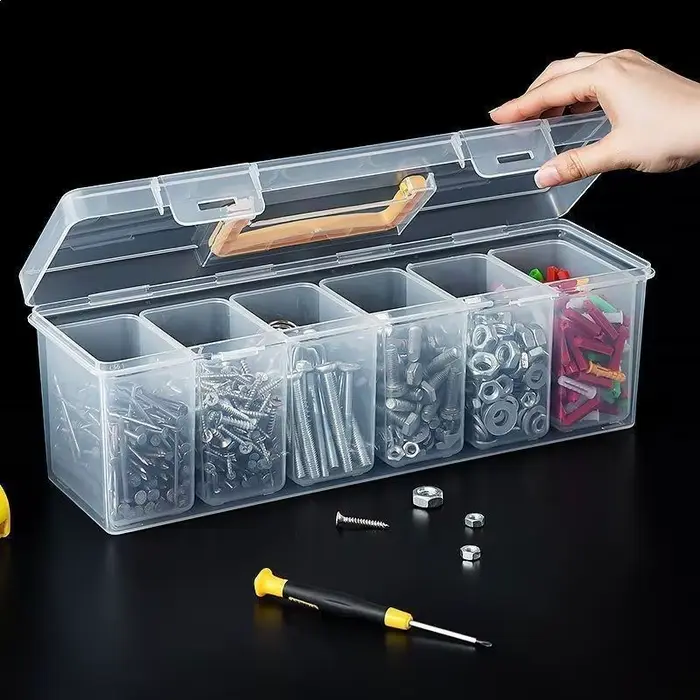 Boîte de rangement pour outils avec compartiments multiples