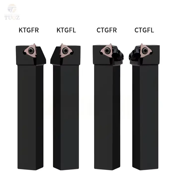 TUOZ CNC outil de tour tourelle de montage verticale CTGFR/KTGFR/KTGFSR/CTGFSR pince à ressort porte-outil à rainure peu profonde