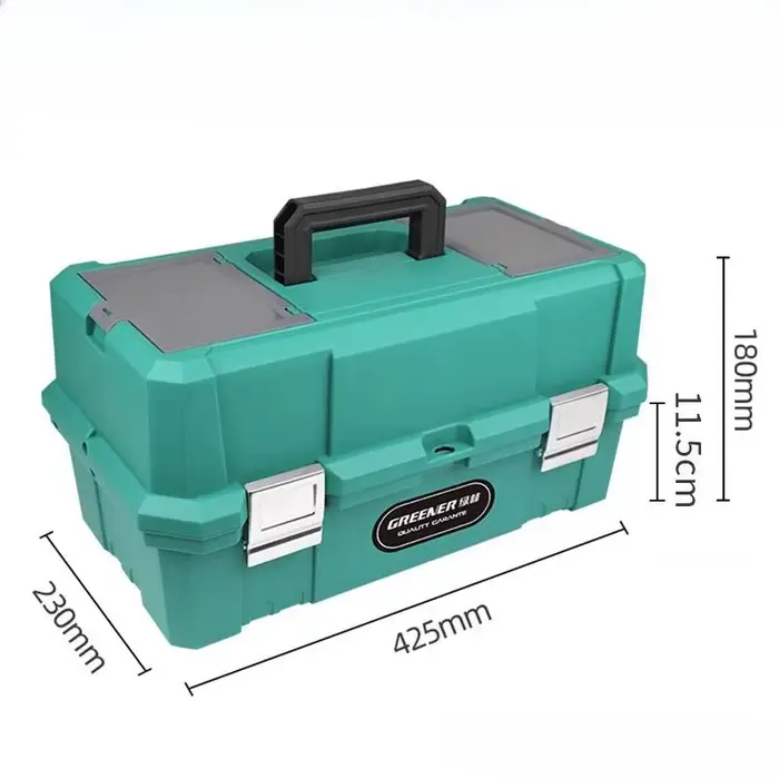 Mallette à outils en plastique pour garage professionnel, boîte de rangement multifonctionnelle pour
