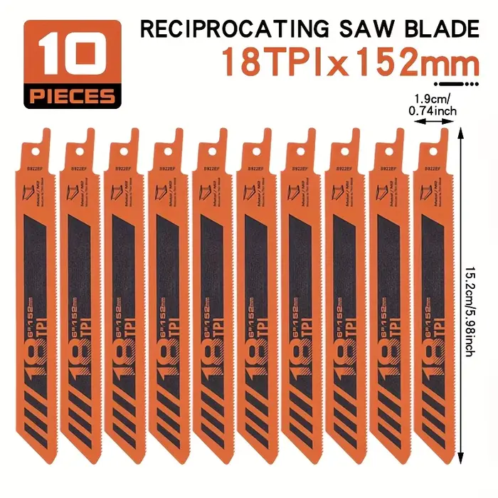  Lames de scie sabre 10 pièces-acier à haute teneur en carbone
