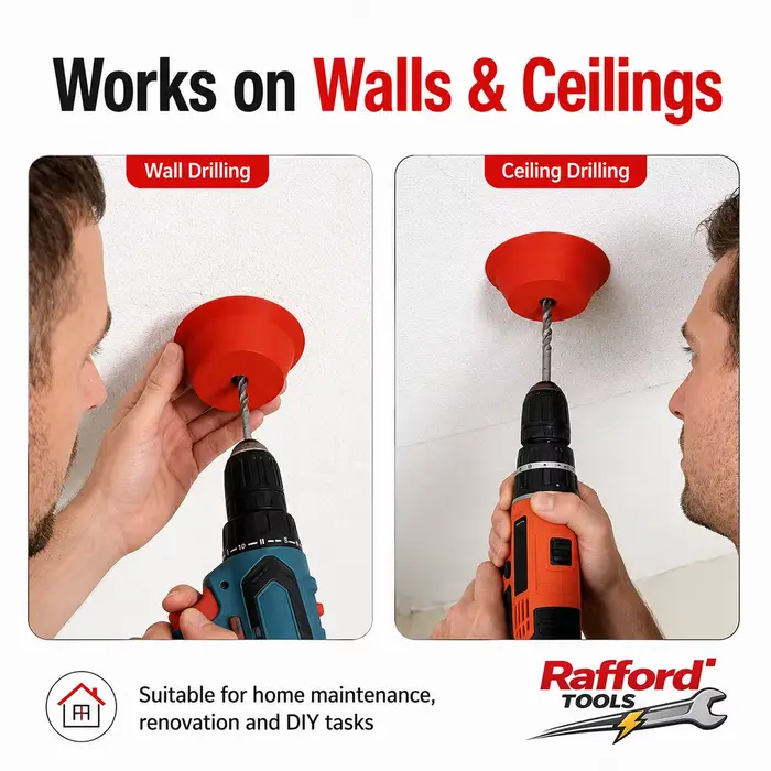 Collecteur de poussière pour perceuse à fixation au plafond Rafford