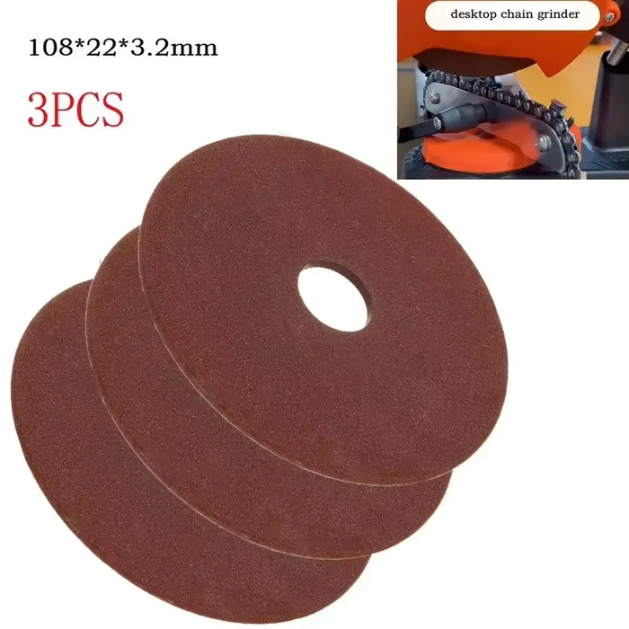 3 pièces meule disque de ponçage 108*3.2*22mm roue d'affûtage pour tronçonneuse aiguiseur meuleuse p