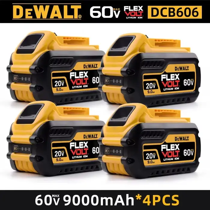 Batterie d'origine DeWALT 20V/60V 6Ah 9Ah MAX FlexVolt pour outil électrique DCB606 DCB205 DCB206 DCB209 DCB182
