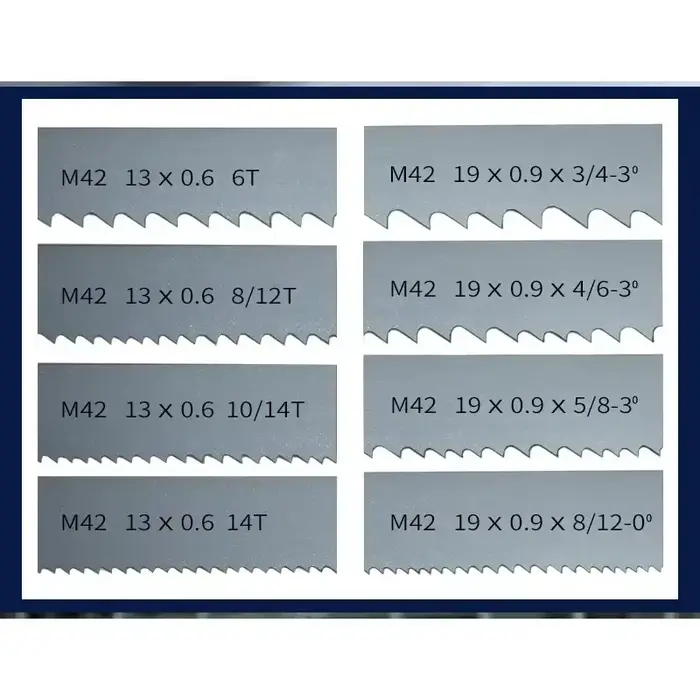 Lames de scie à ruban bimétallique M42 1/2". 1400 1140 1790 2240 x 13 mm avec lame