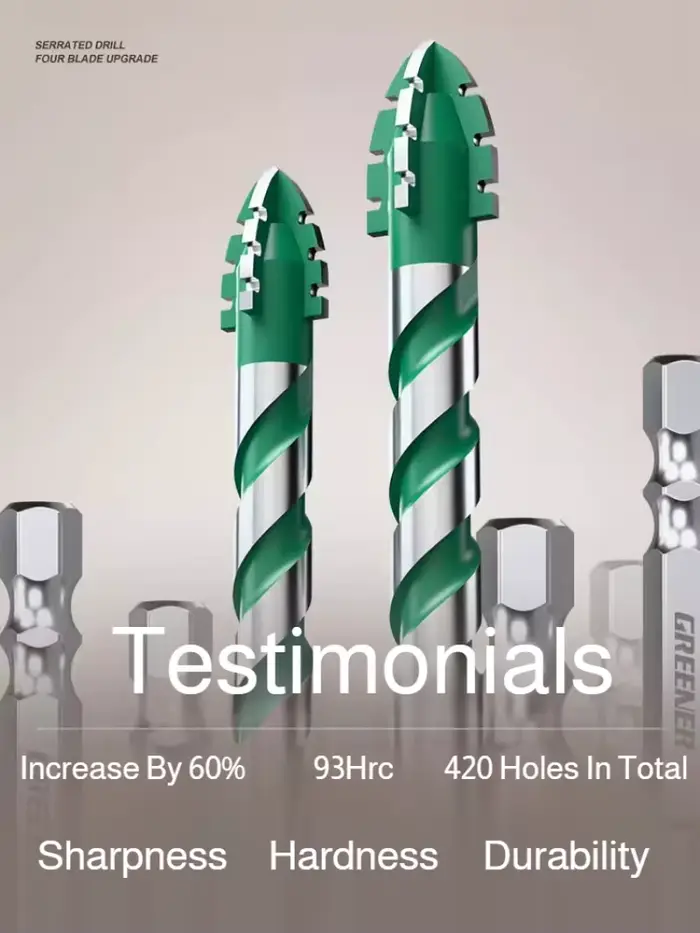 Foret excentrique dentelé à quatre cannelures avec une dureté diamantée ultra forte pour une perçage précis et une durabilité durable