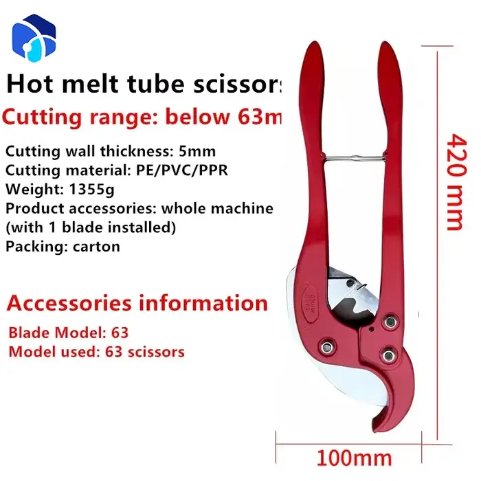 Ciseaux métalliques 14mm-200mm PVC PP PE