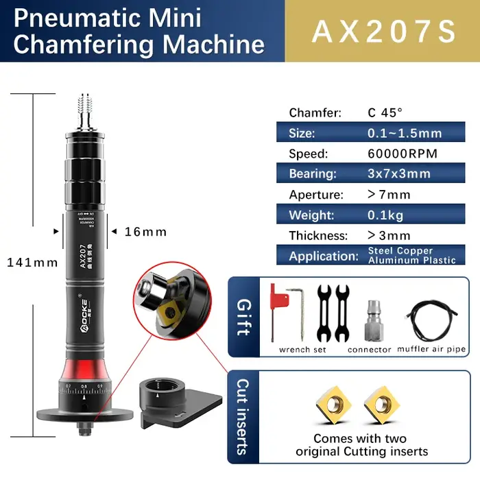 Mini Machine de chanfreinage pneumatique Portable