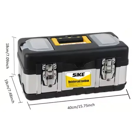 Boîte à outils pour électricien et réparation automobile, robuste, portable, en plastique et acier i