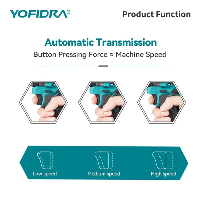 YOFIDRA 700N.M perceuse à percussion électrique sans brosse tournevis sans fil plaques sol travail du bois outil électri