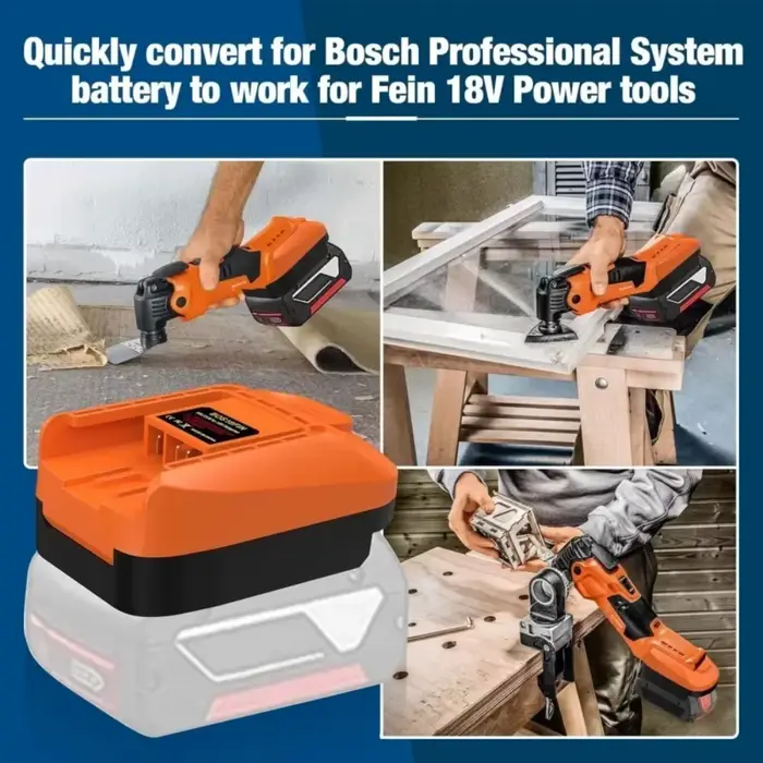 Adaptateur de batterie BOS18FIN pour outils Bosch vers Fein