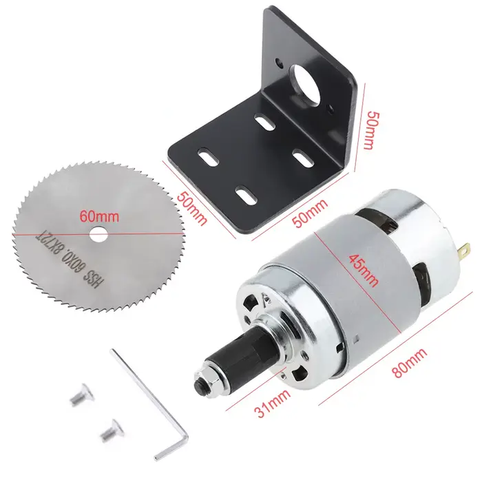 Kit de scie de Table moteur 12-24V 775