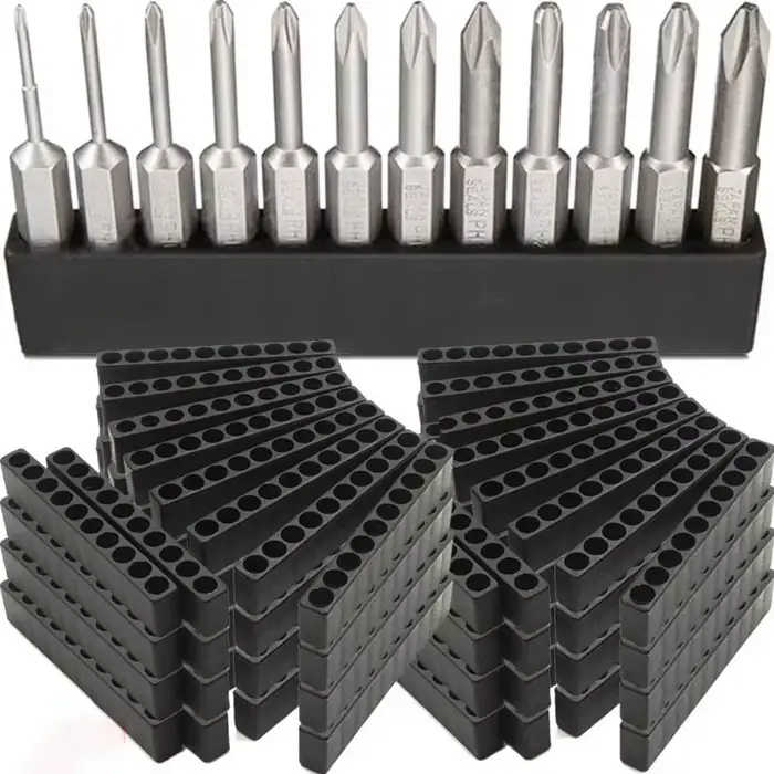 Base de rangement pour foret 8/10/12 trous, bricolage 6.35mm, support de rangement pour foret, organisateur de perceuse, outils matériels, accessoire de stockage électrique