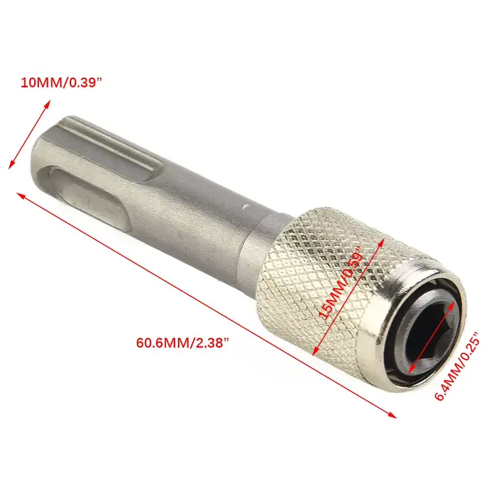 Adaptateur de douille SDS 1/4, porte-tournevis à tige hexagonale, adaptateur de foret, convertisseur