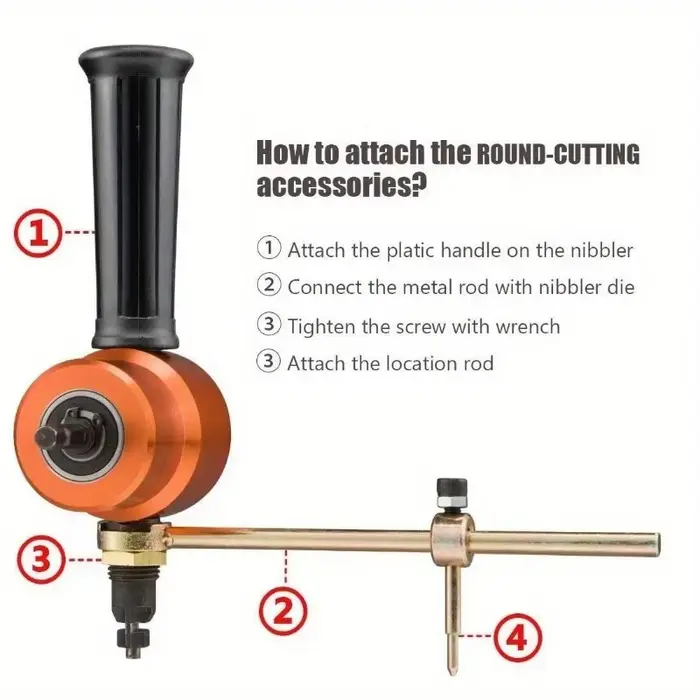 1 pièce Accessoire de découpe de tôle pour perceuse