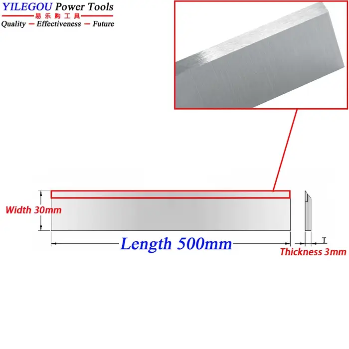 3 lames de raboteuse électrique W4 HSS 500 mm 510 mm. Raboteuse en acier rapide 3x30x510 mm. Lames d