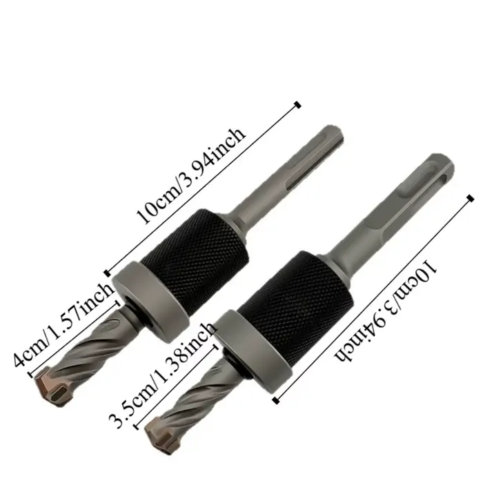 Foret à béton à arrêt de profondeur détachable de type divisé