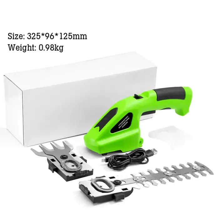 Taille-haie électrique sans fil 2-en-1 rechargeable