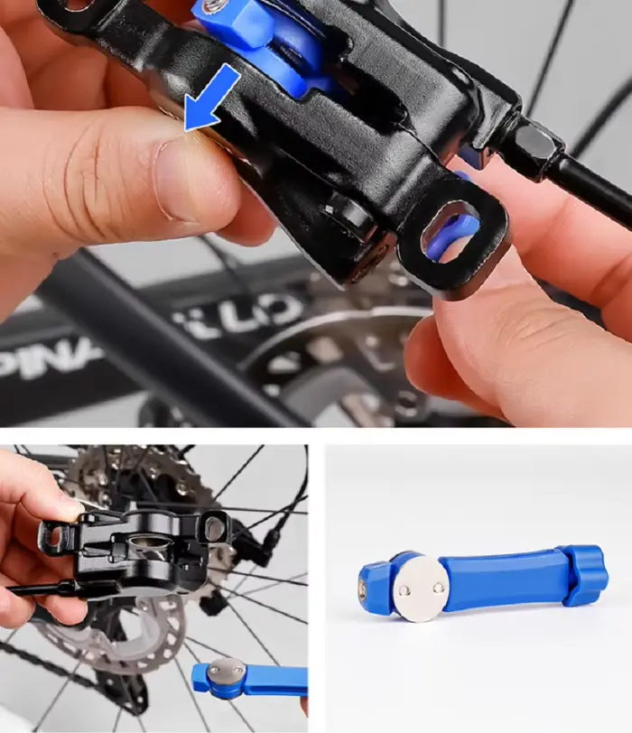 Outil portable rotatif pour écartement des plaquettes de frein de vélo