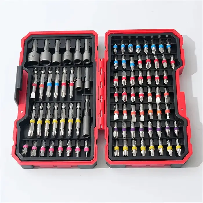 Jeu de 83 embouts de perceuse à percussion multi-usages avec tournevis magnétique antidérapant pour
