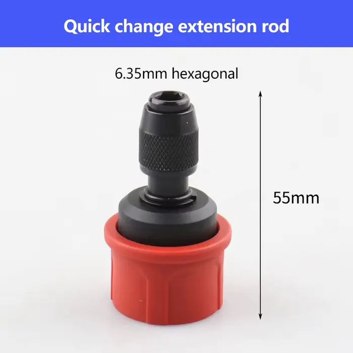 Mandrin de conversion à dégagement rapide pour embouts hexagonaux de 6,35 mm, compatible avec les pe