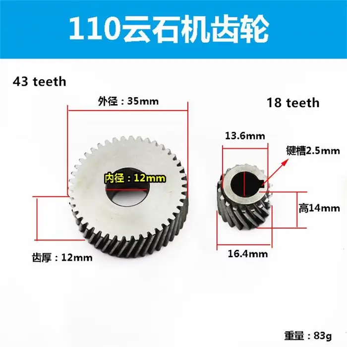 Engrenage de Machine à Marbre pour Uration CM4SB2, Machine de Découpe de Pierre, Accessoires pour Ou