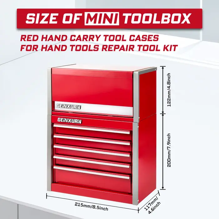 Geinxurn Mini boîte à outils en acier