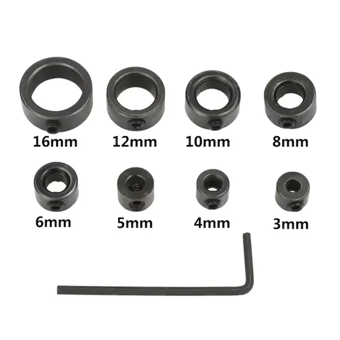 Kit de butées de perçage en acier métrique, réglables en profondeur, avec guide de positionnement po