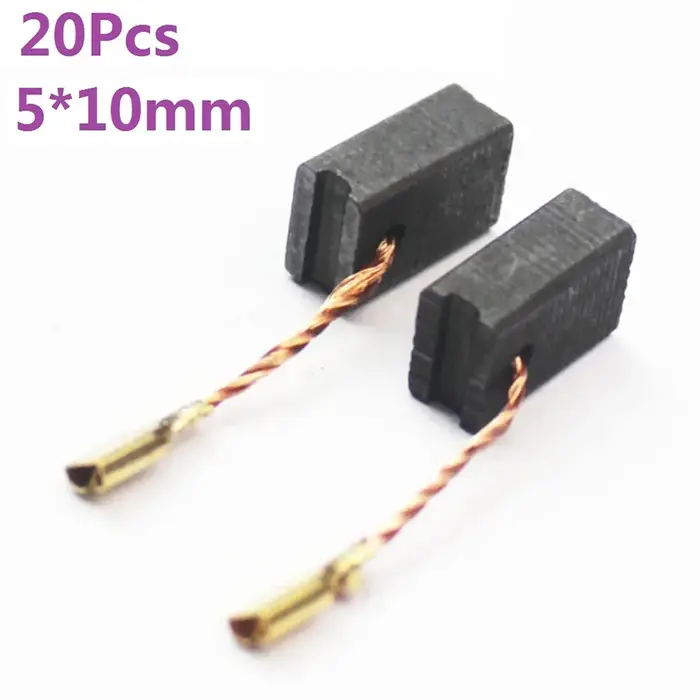 Balais de carbone pour moteur Bosch 125, 20 pièces, 5x10x15mm, meuleuse d'angle, marteau électrique,