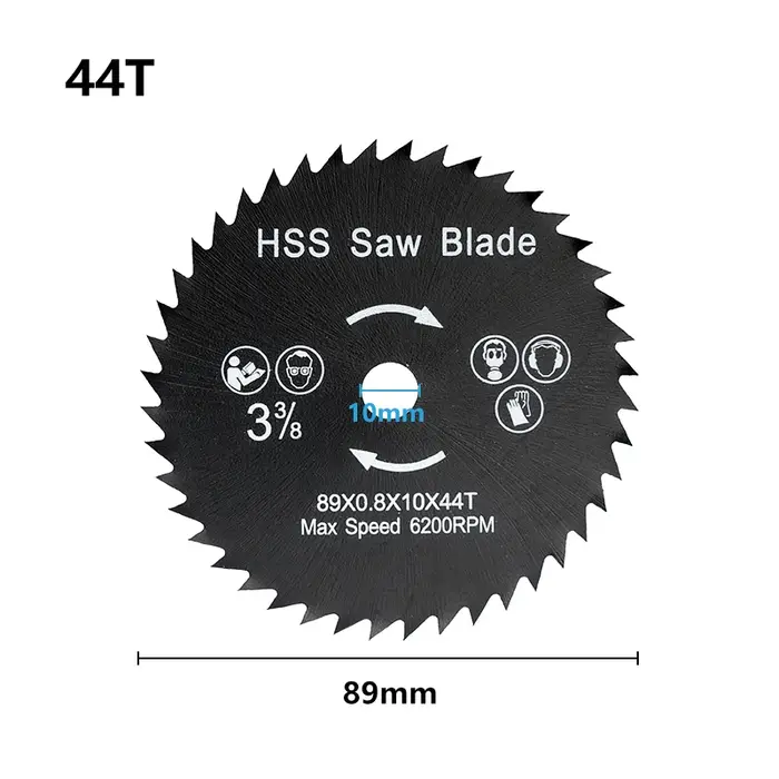 XCAN 1 pièce 89/115mm HSS lame de scie circulaire disque de coupe du bois 44T 66T Mini