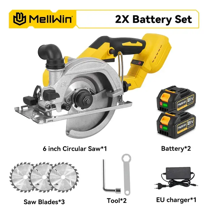 MELLWIN 6 pouces scie circulaire électrique sans brosse
