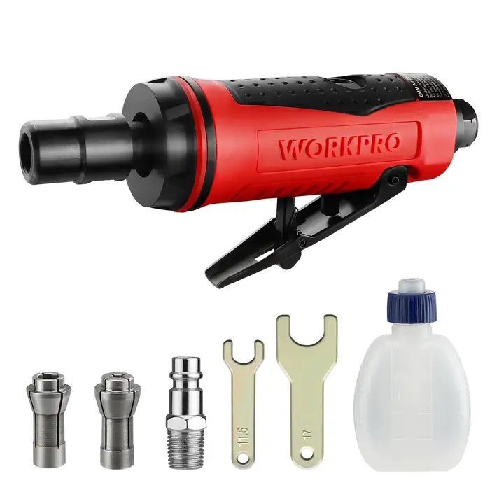 WORKPRO – broyeur à Air, broyeur pneumatique à matrice droite de 1/4 pouces, broyeur à Air pour meul