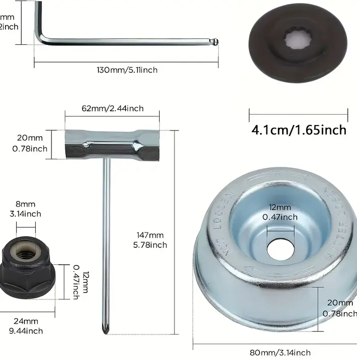 LUSQI – Kit d'entretien de fixation d'adaptateur de lame pour Stihl (rondelle d'échappement