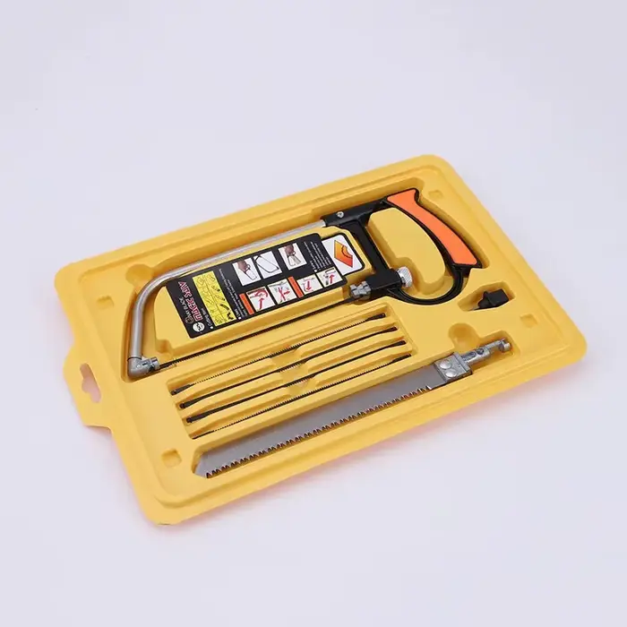 8in1 scie multi-usages main bricolage acier scie métal bois verre scie Kit 6 lames travail du bois t