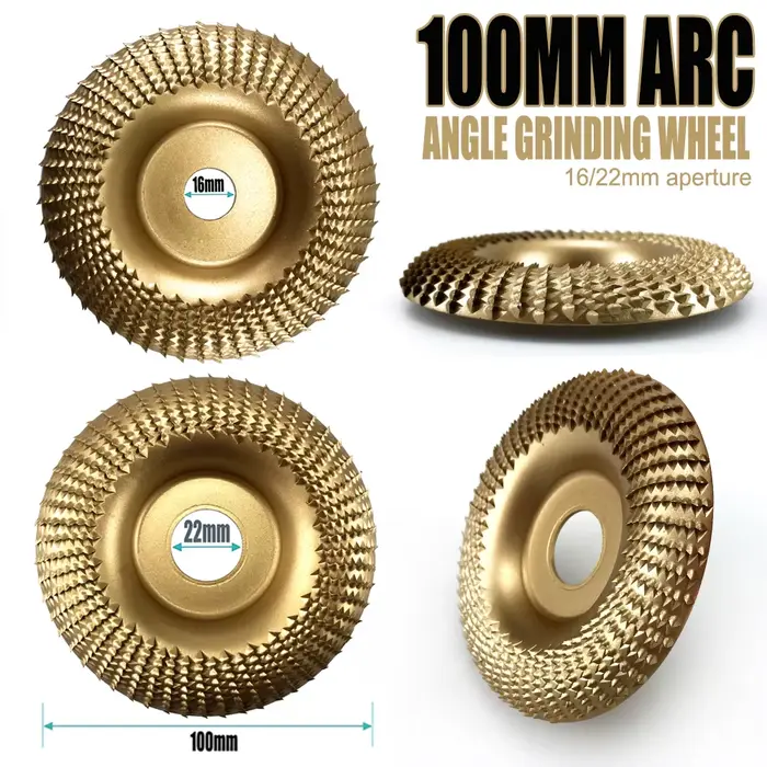 16/22mm ouverture 100mm Arc Angle meule bois façonnage disques de meulage travail du bois ponceuse a