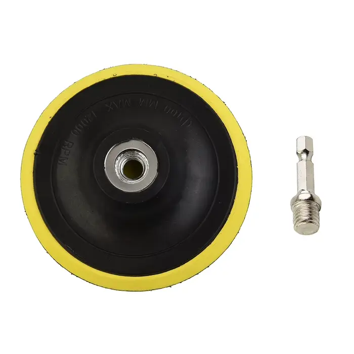 Tampon de ponçage de support de 4 pouces, plaque de polissage de vitesse de 12000 tr/min avec adapta