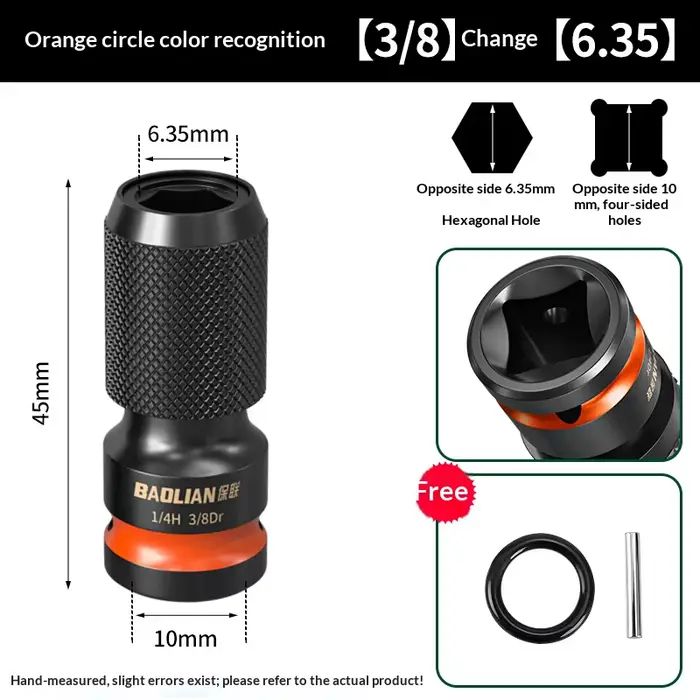 1 pièce Adaptateur porte-embouts pour accessoires Parkside, pour douilles à chocs de perceuse, rallo