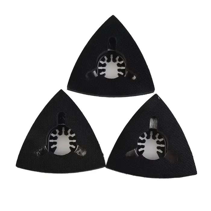 Lot de 3 tampons de ponçage triangulaires à fixation rapide pour outils oscillants Bosch, pour ponça