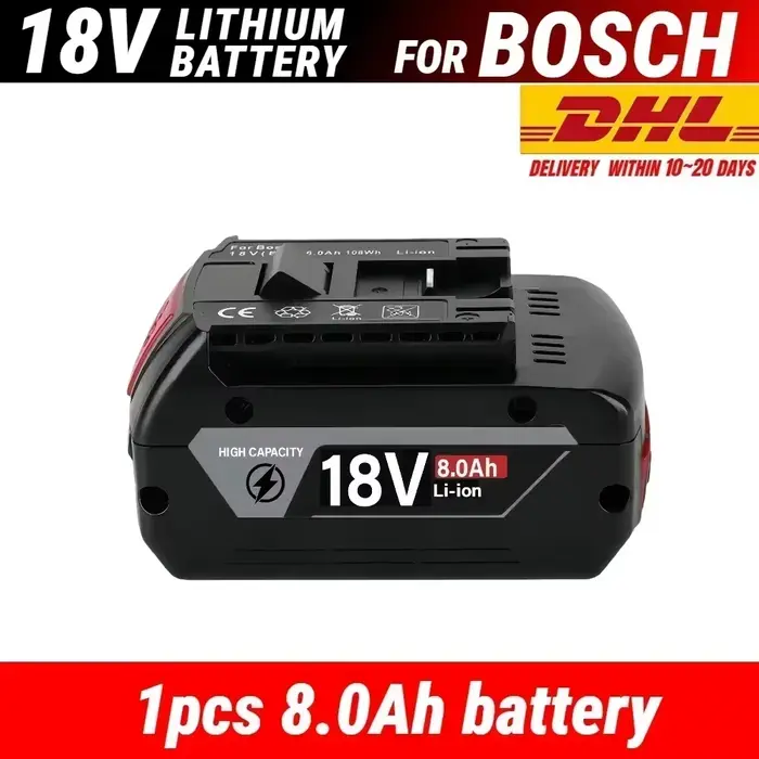 Vente Flash! Batterie Li-ion Bosch 18V 12,0Ah - Qualité allemande, grande capacité, compatible avec